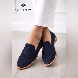 Sperry Shoes, Size 10,Seaport Levy Loafers Slip-On Flats Comfort Blue Canvas